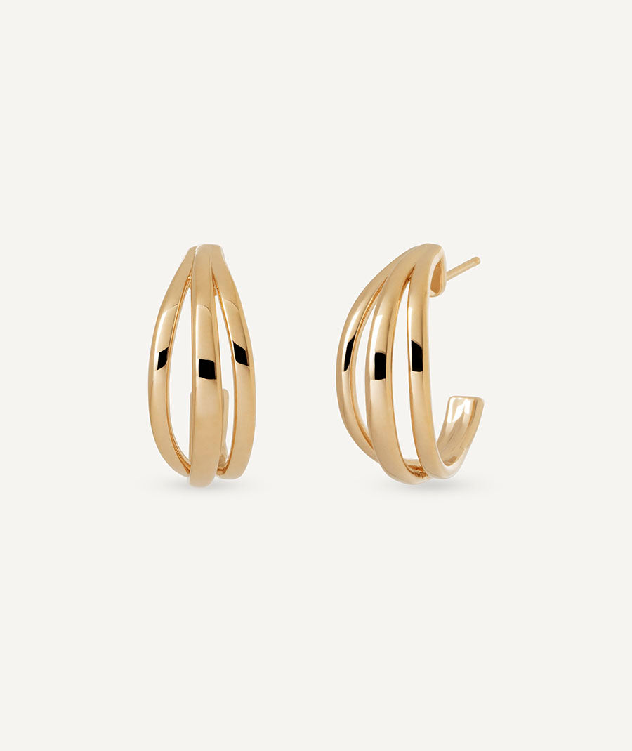 Pendientes semiluna tiras Brisa