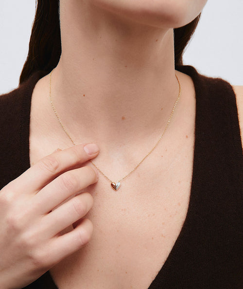 Necklace Cor duo fine chain secundaria