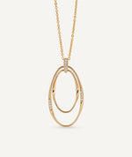 Necklace oval Flow with zirconia