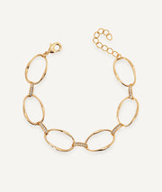 Pulsera eslabones Flow con circonitas