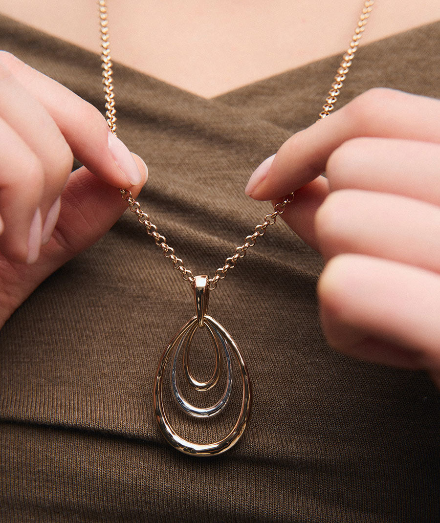 Colgante triple óvales Diora