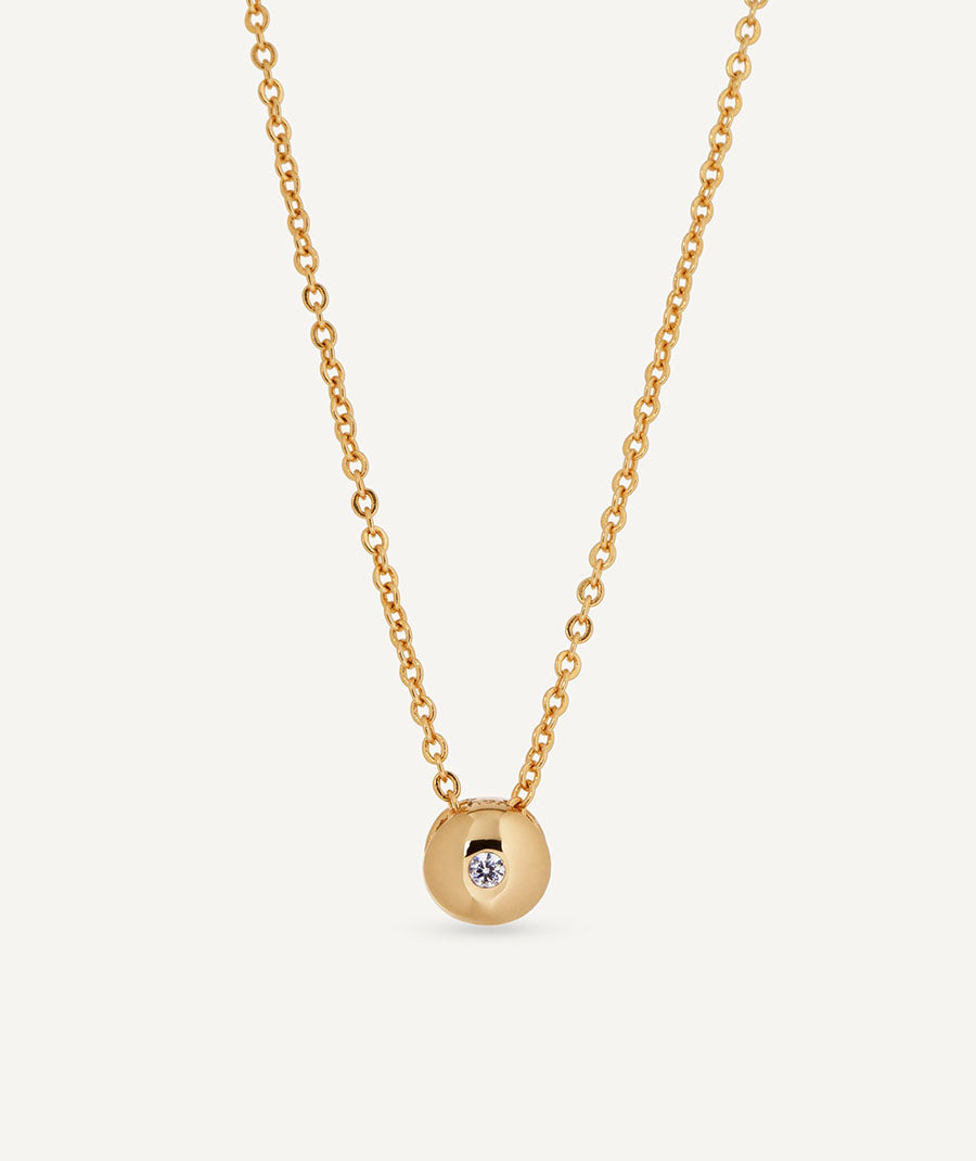 Colgante cadena fina mini Mesme con circonita