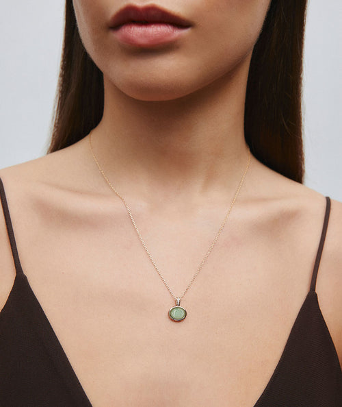 Colgante Olive con aventurina verde y circonitas secundaria