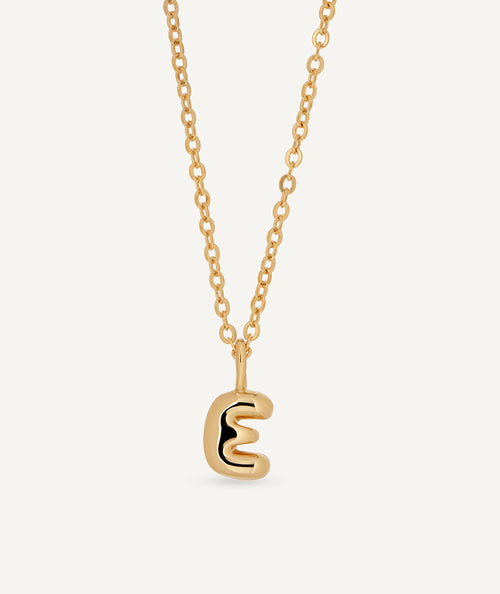 Colgante con letra E elemental liso