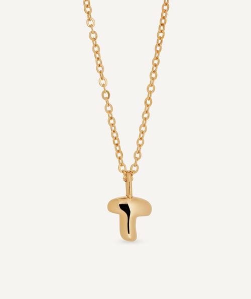 Colgante con letra T elemental liso