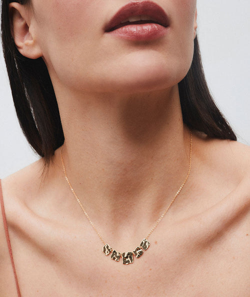 Collar cadena fina cuadrados Reflexes secundaria