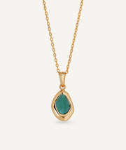 Collar oval Flora con piedras naturales