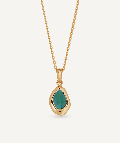 Collar oval Flora con piedras naturales