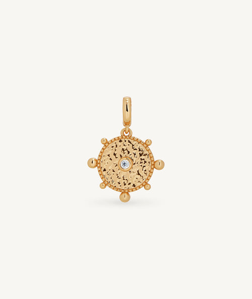 Charm N-S-E-O with white zirconia
