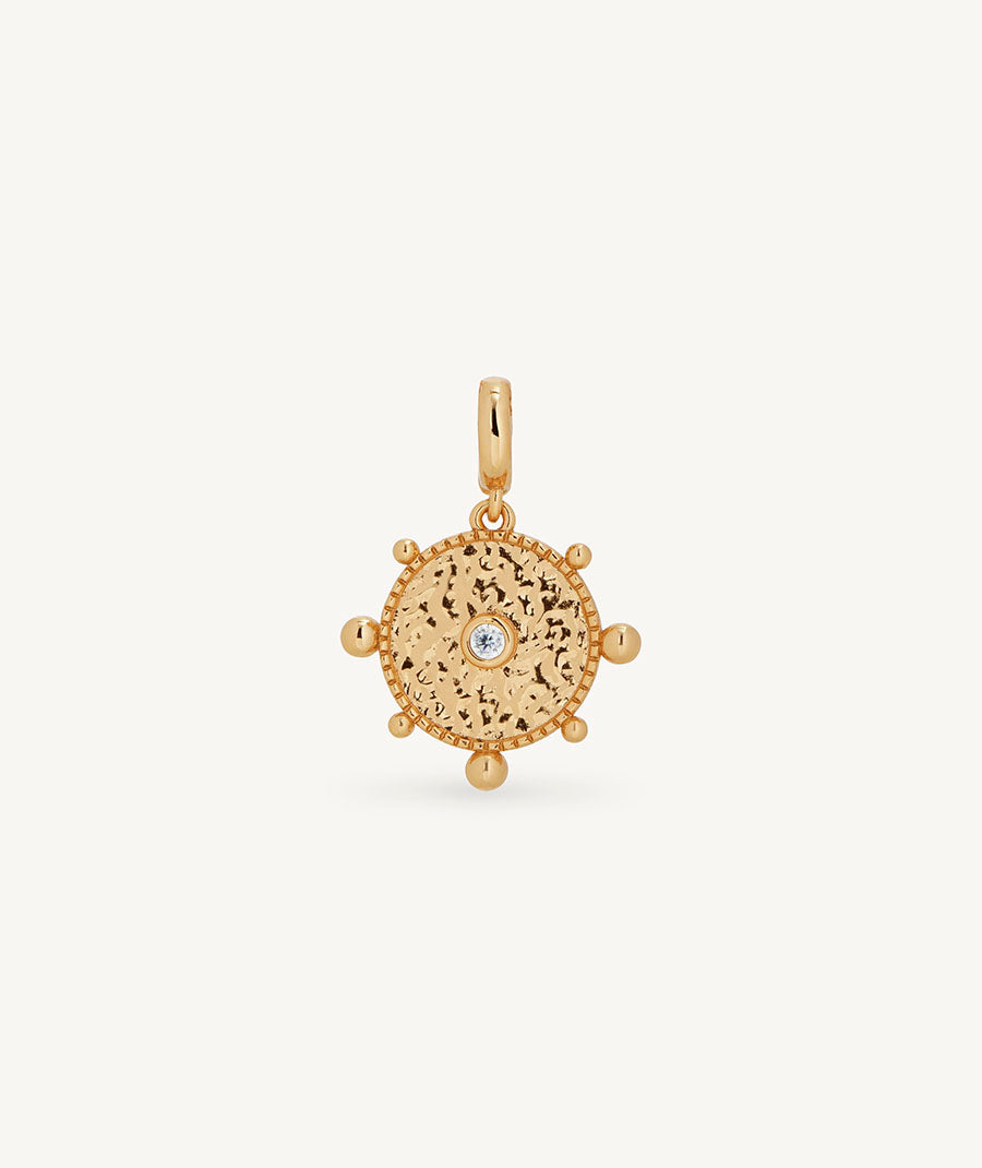 Charm N-S-E-O with white zirconia