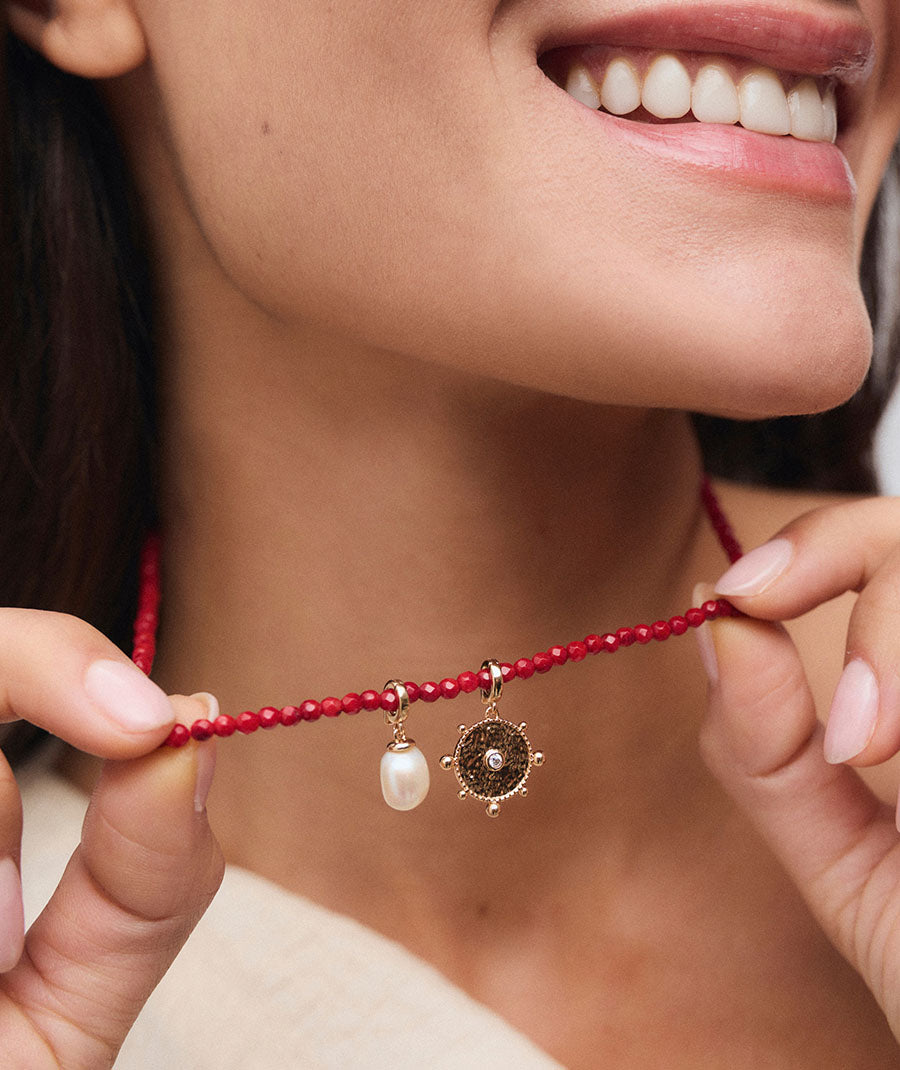 Charm Perlita with cultured pearl
