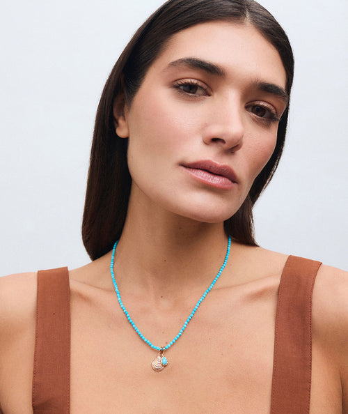 Necklace beads with turquoise stone secundaria