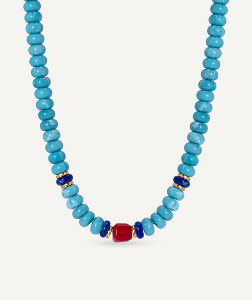 Necklace Nefertiti with natural stones
