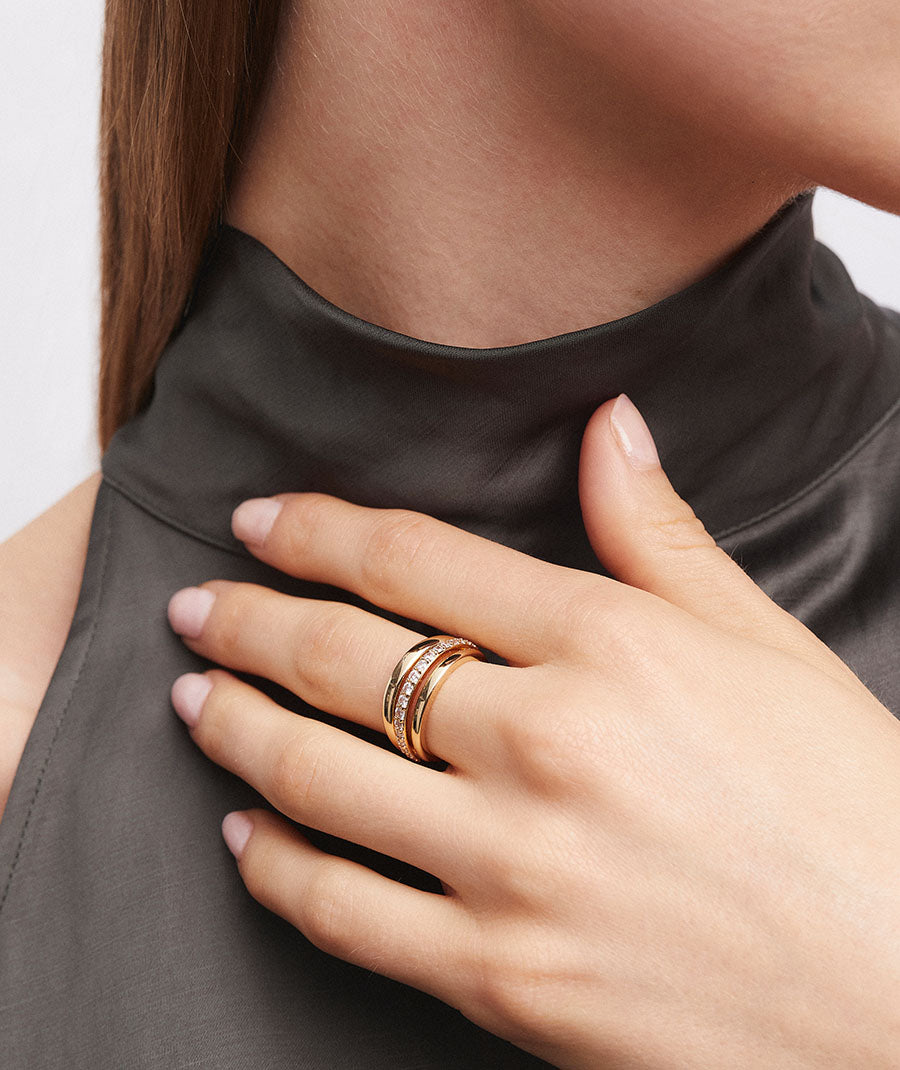Anillo Coctel con circonitas