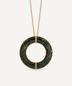 Pendant Mármol with acetate and green resin