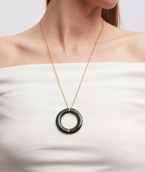 Pendant Mármol with acetate and green resin secundaria