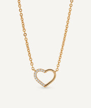 Collar Esencia detalle corazón con circonitas