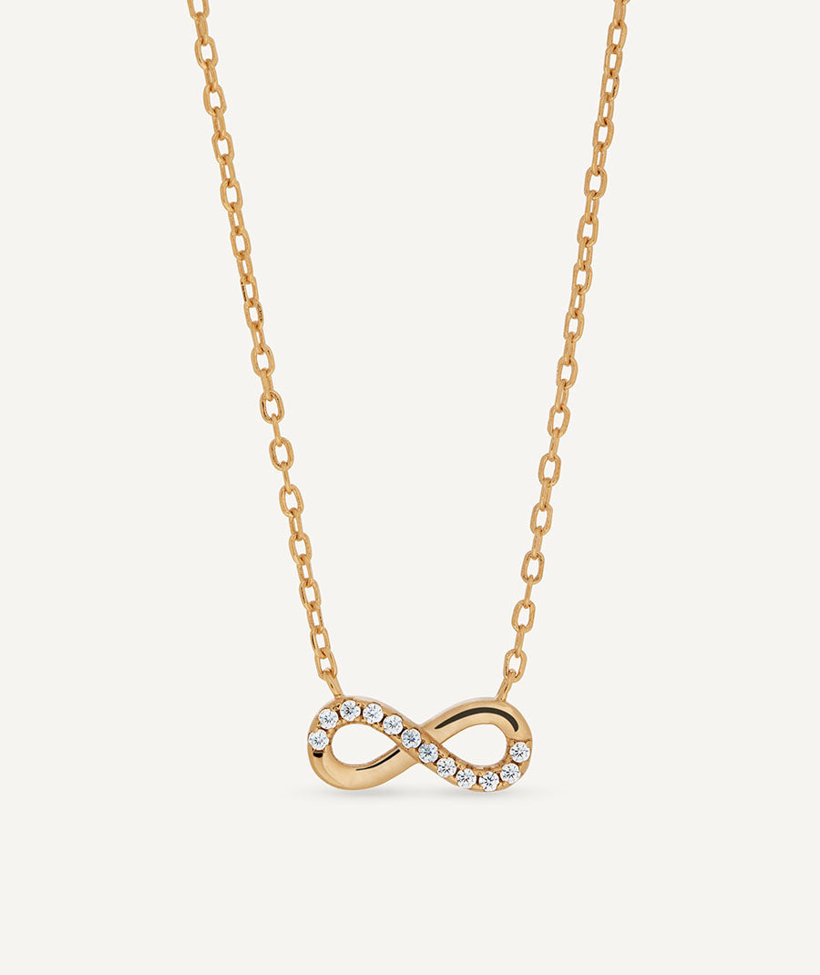 Necklace Infinite with zircons