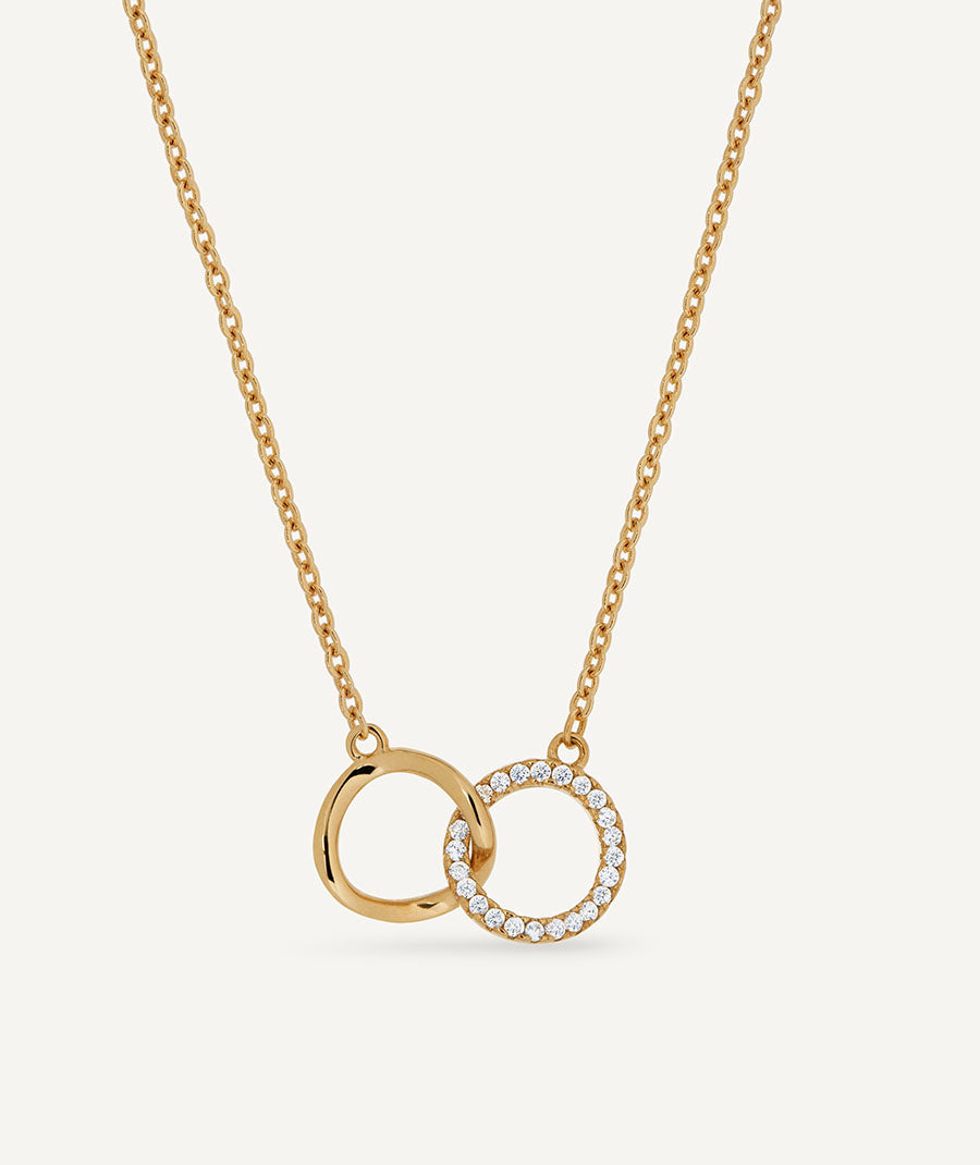 Collar aros entrelazados Lligam con circonitas