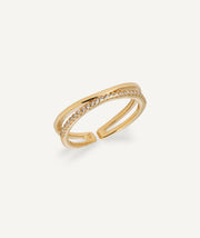 Anillo dúo Twin con circonitas
