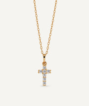 Colgante mini Cruz con circonitas