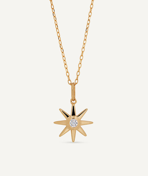 Pendant Sun with zirconia