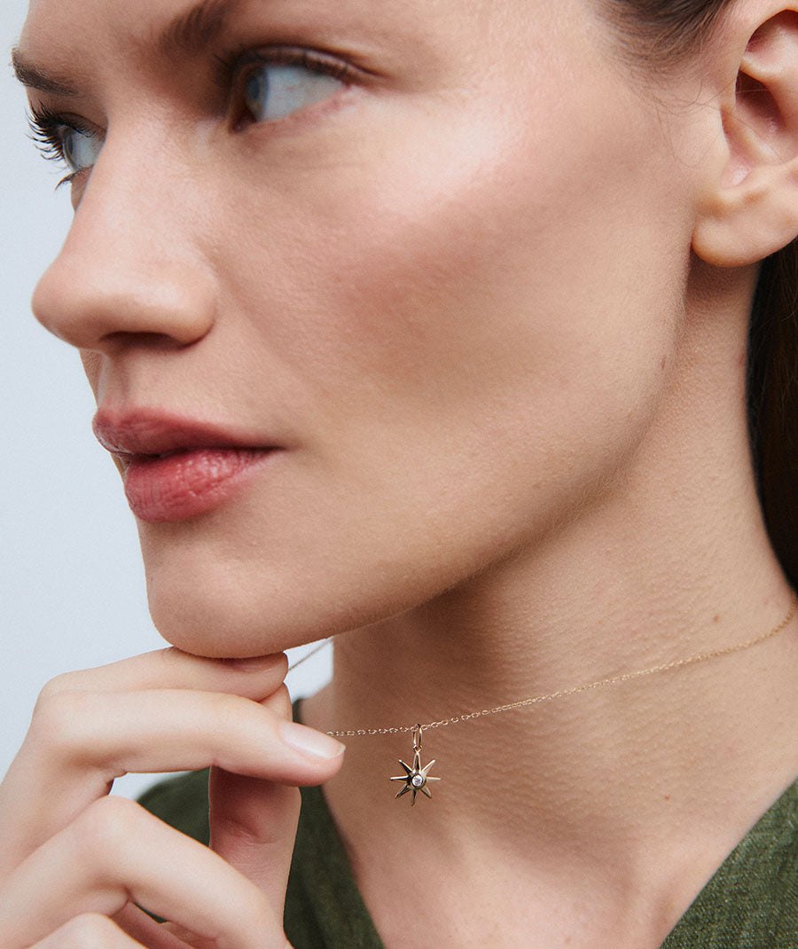 Colgante Sol con circonita