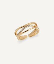 Anillo tiras Shine con circonitas
