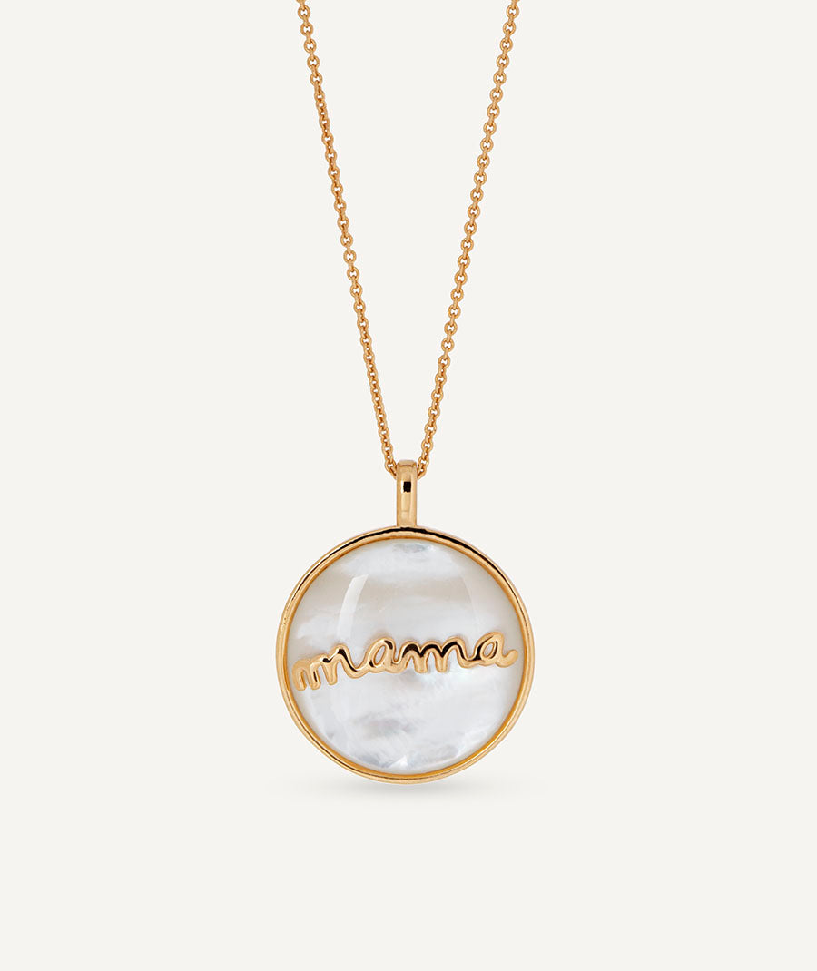 Colgante clásico Mama con madreperla blanca