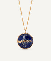 Colgante círculo Mama con lapislázuli azul