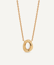 Collar oval Ivoria con madreperla blanca