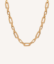 18KT gold finished necklace Oval links