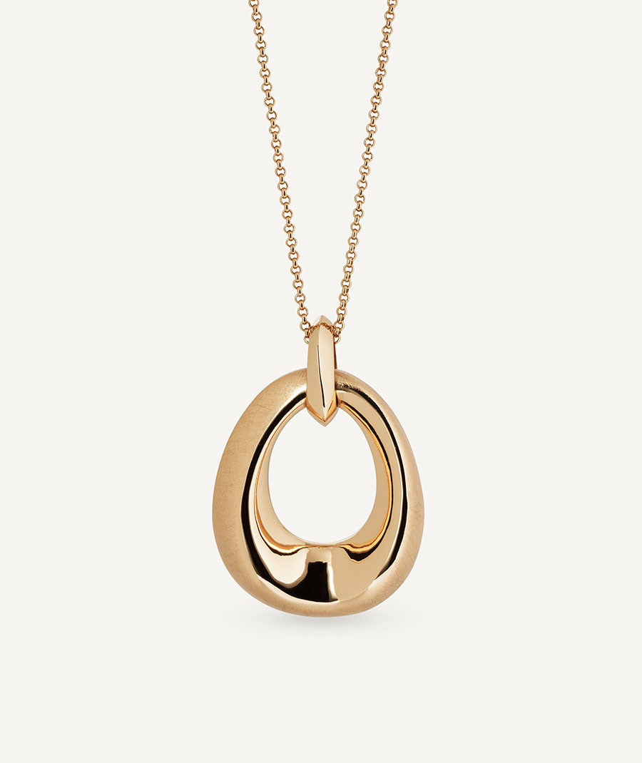 Colgante oval volumen textura Dual