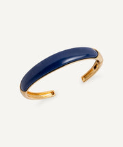 Bangle Navy Cuff with Brown Resin