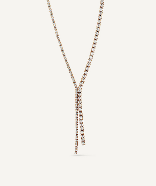 Necklace Lucent zircon cascade