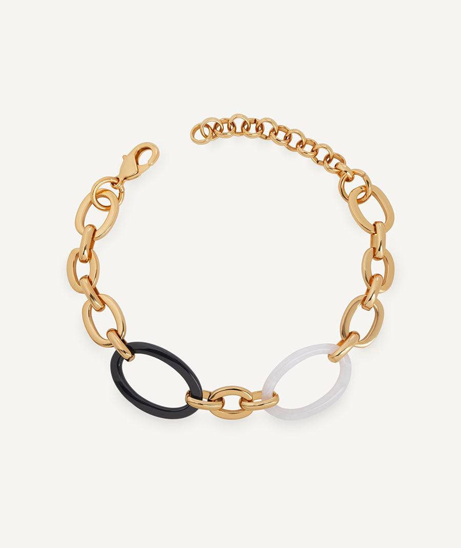 Pulsera eslabones Foclar bicolor