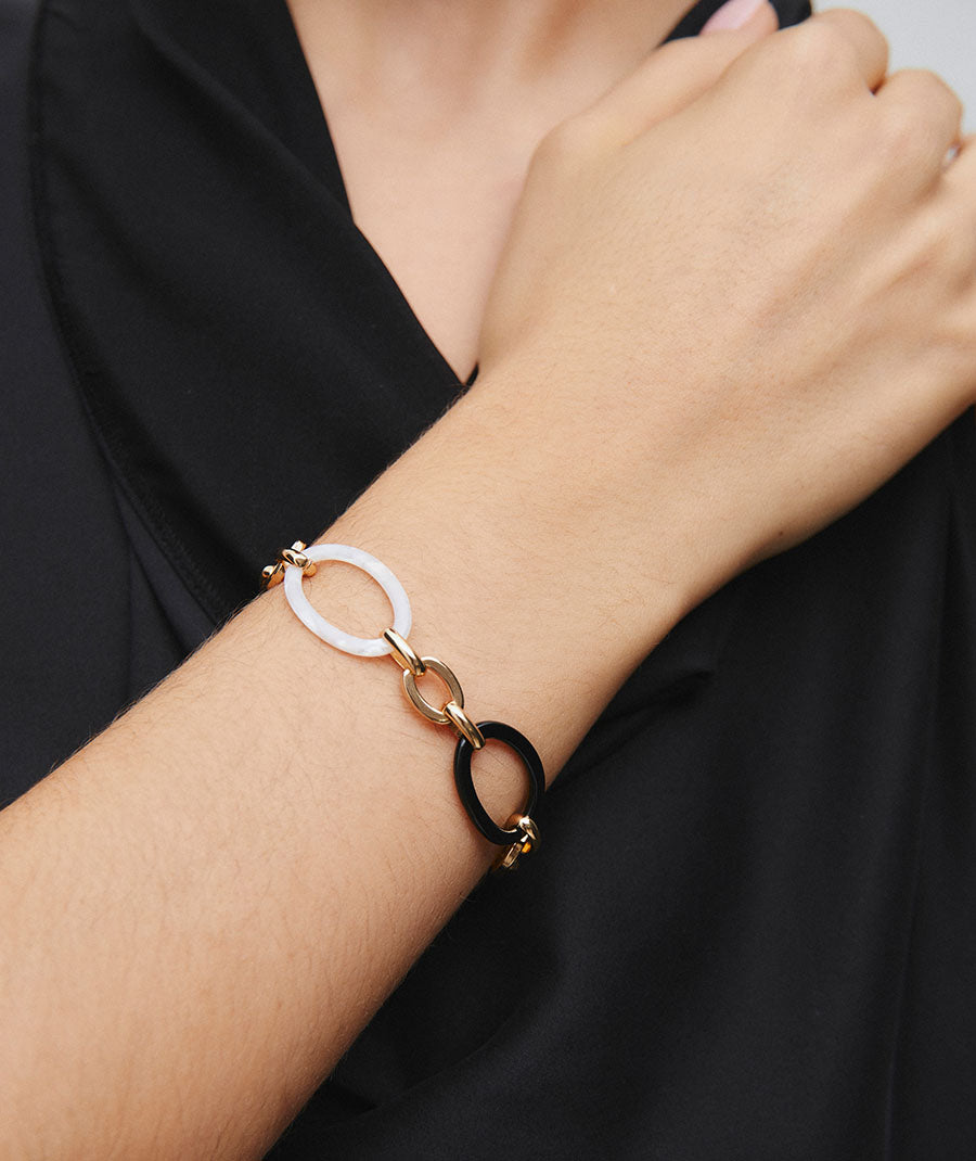 Pulsera eslabones Foclar bicolor