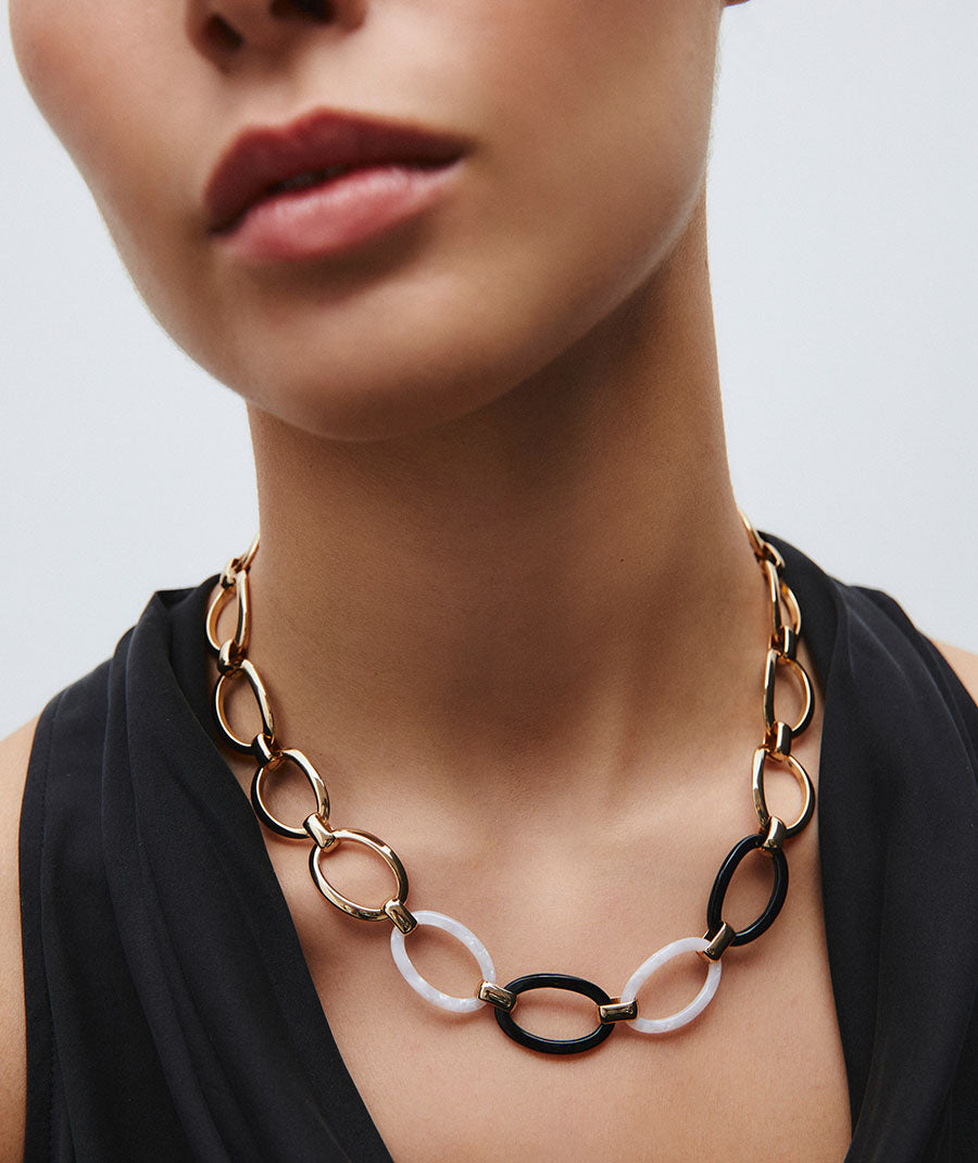 Collar eslabones Foclar bicolor