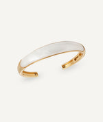 Bracelet Clar rigid with beige acetate and resin