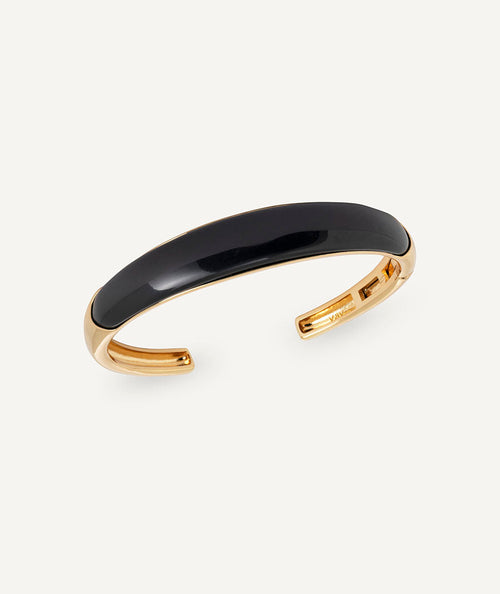 Brazalete rígido Fosc con acetato y resina negro