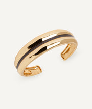 Horizon Duo Bangle with Brown Enamels