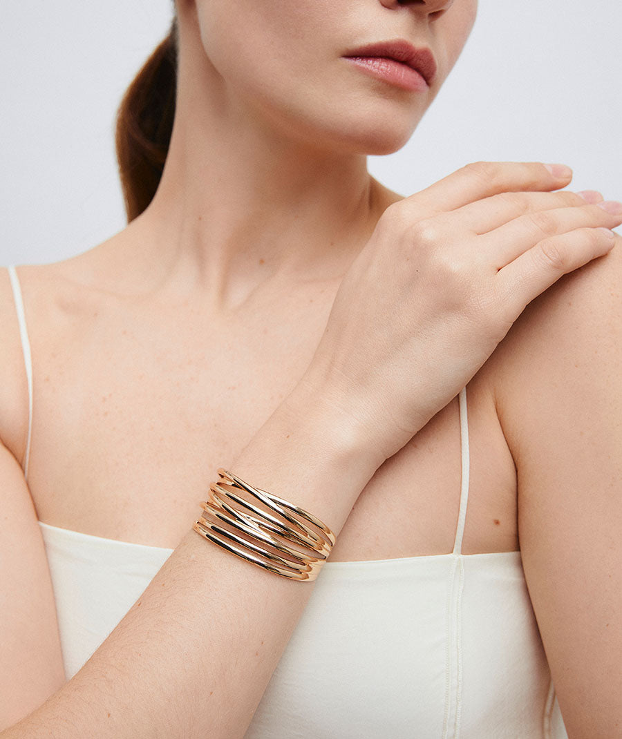 Brazalete rígido con tiras Siara