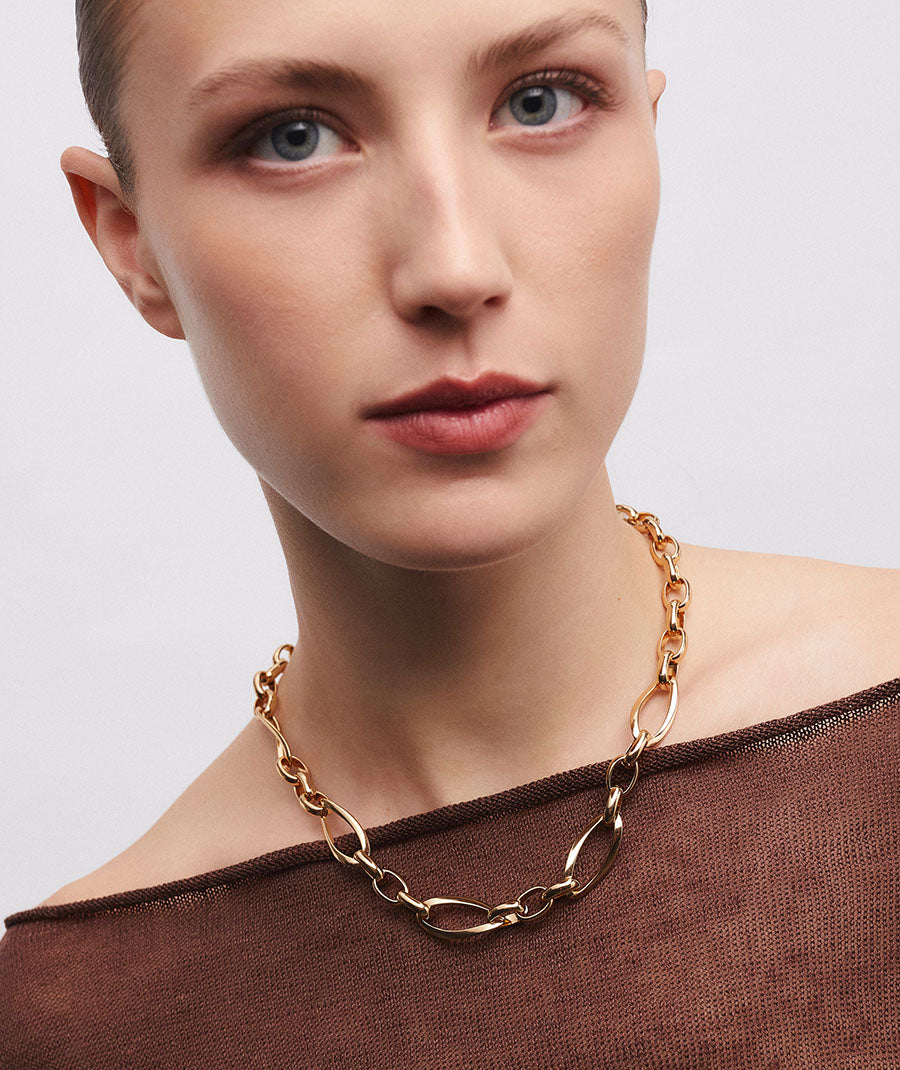 Necklace links Ocre