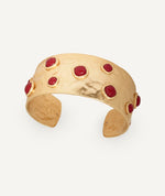 Bangle volume Zahara with red synthetic coral