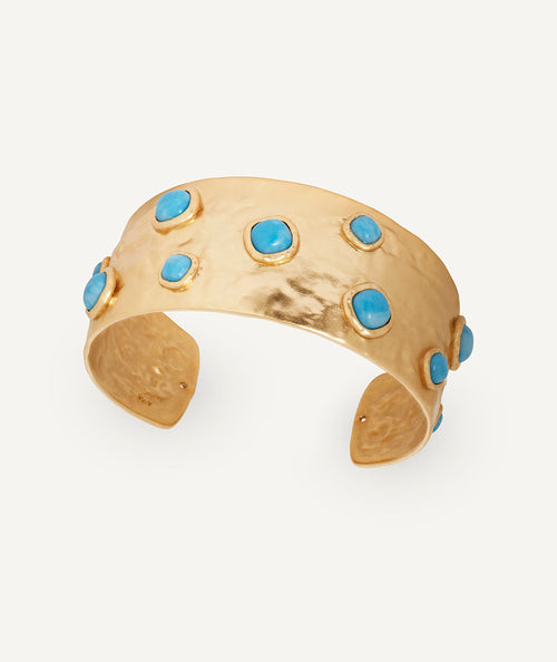 Bangle volume Turquesa with blue larimar quartz
