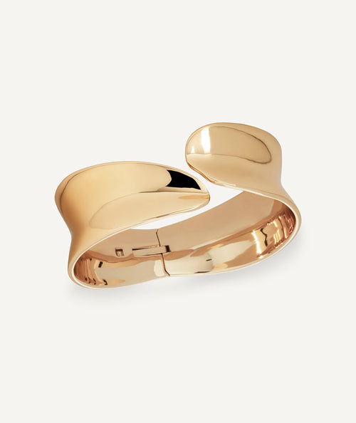 Bangle wide rigid Plisé