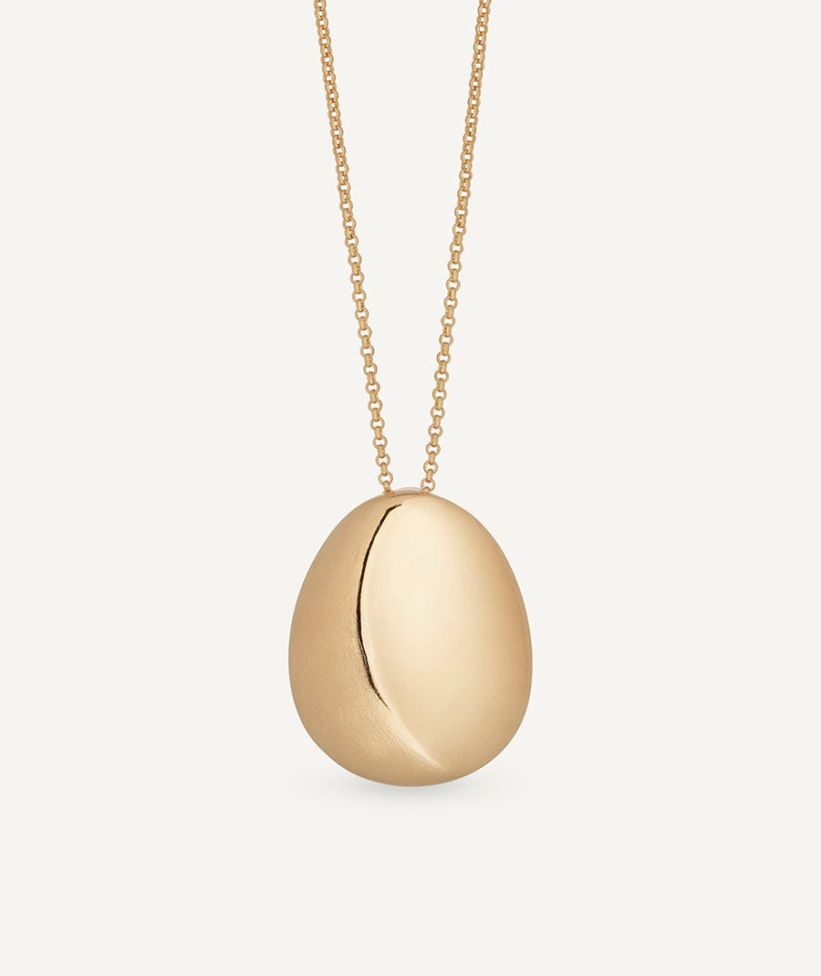 Colgante maxi oval Toffee