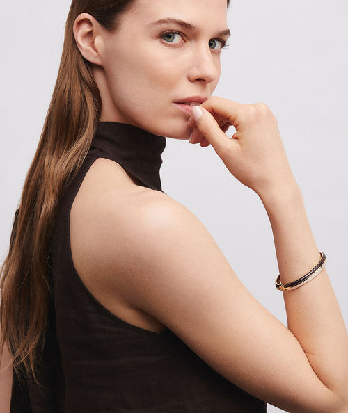 Bangle links Camel with acetate and resin in neutral tones secundaria