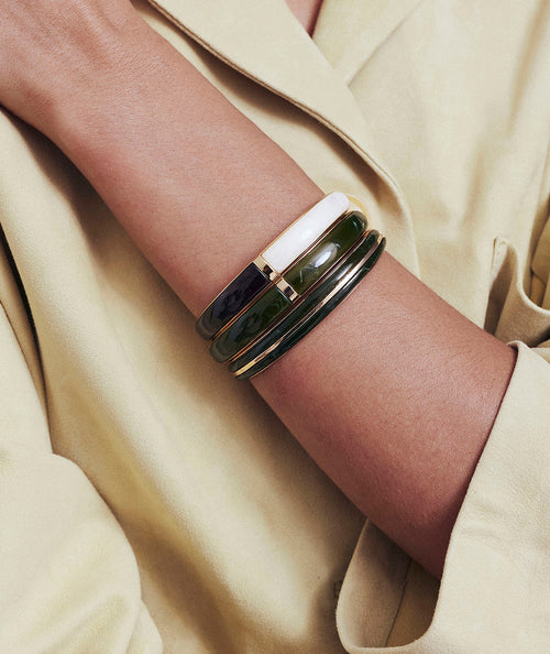 Bangle links Camel with acetate and resin in neutral tones secundaria