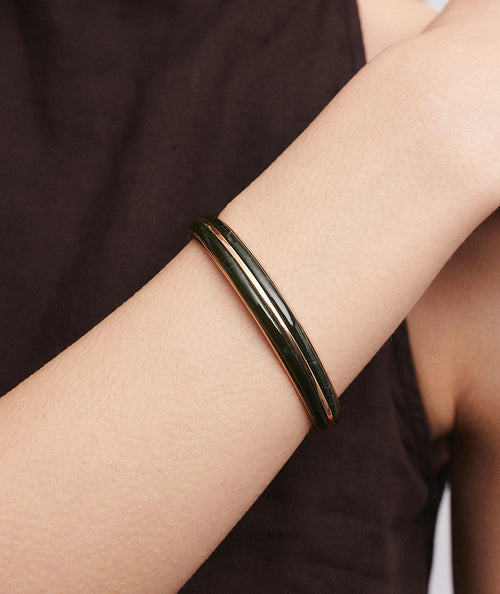 Bangle links Mármol with acetate and green resin secundaria
